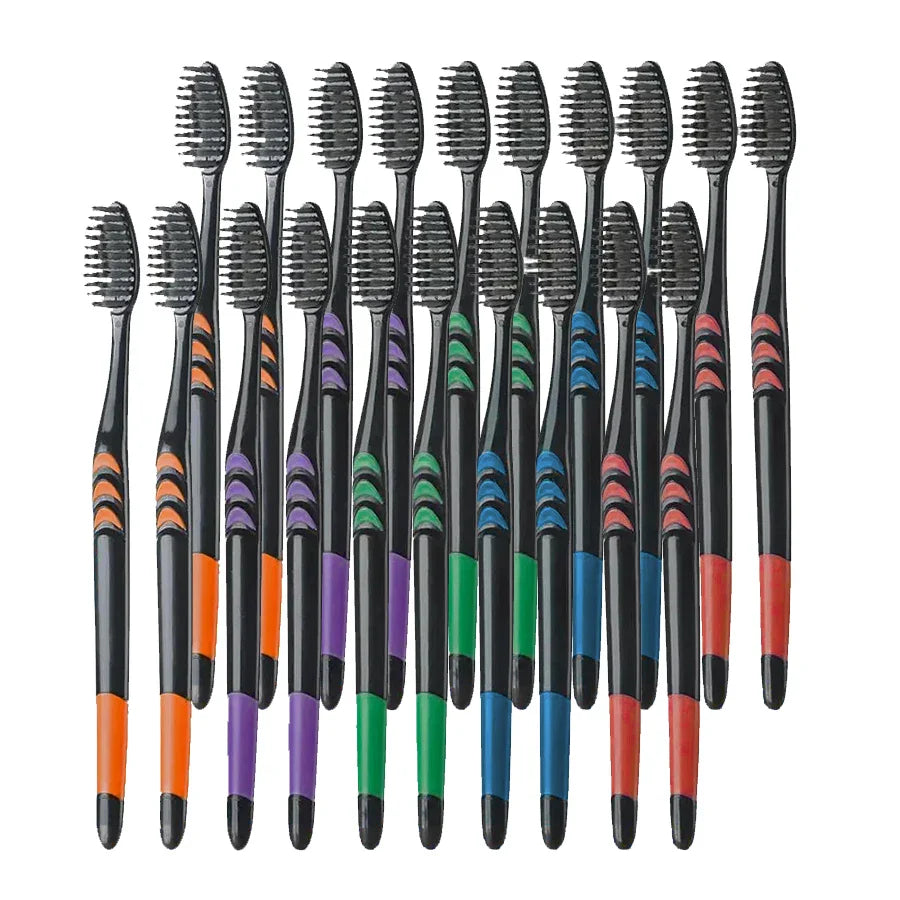 10/20 Pcs Family pack toothbrush, Bamboo Charcoal Soft fur Toothbrush, Travel Carry,Color random