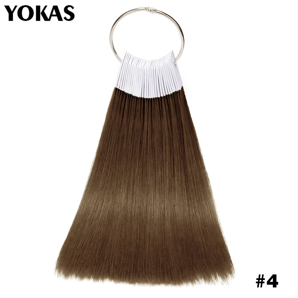 Hairdressing Salon Supplies Swatches Hair Rings for Braids Human Hair Paint Strands Color Ring for Painting Test Sample YOKAS