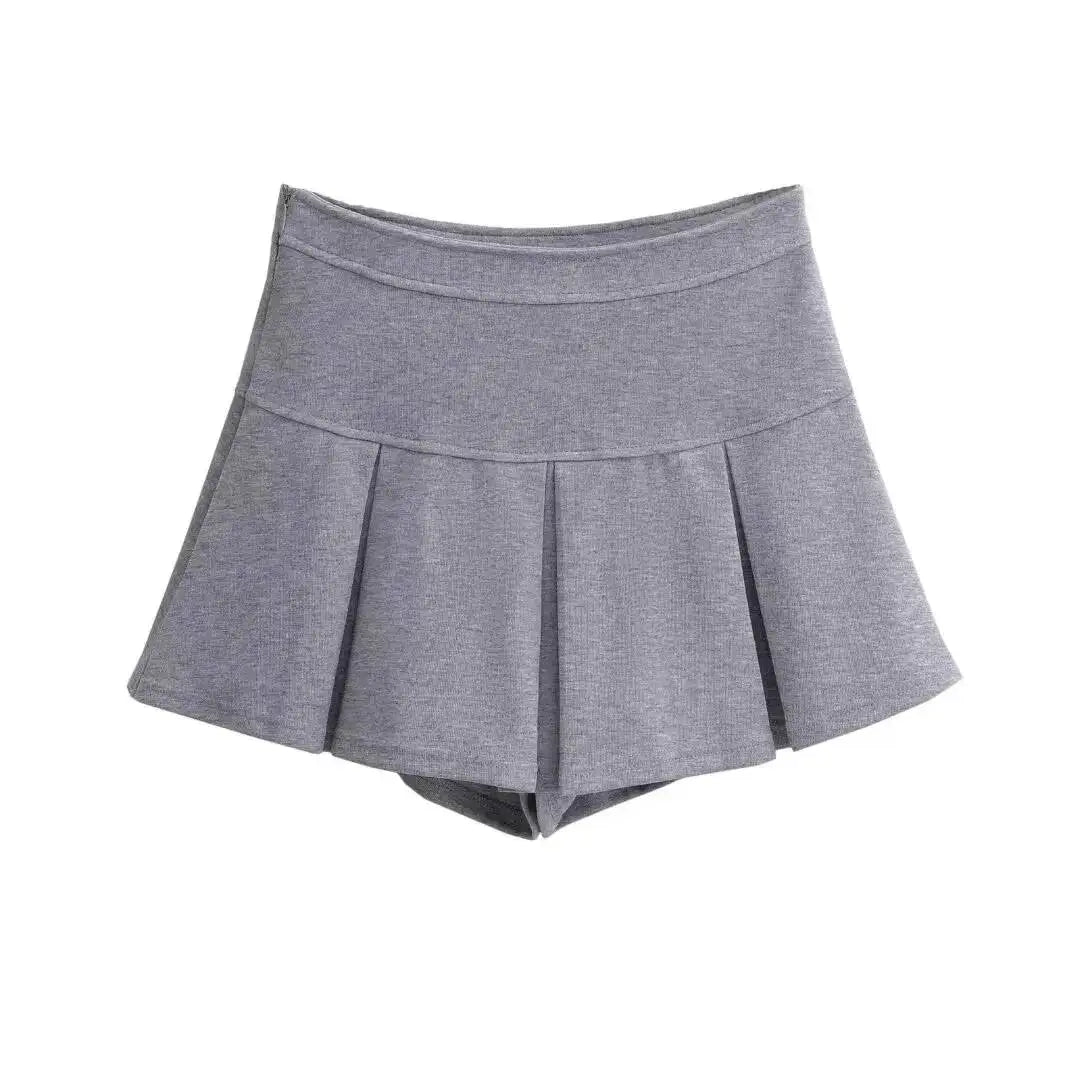 2026 Spring/summer New High Waisted Sporty Style Pleated Skirt Women Spicy Girl Casual Versatile Wrap Hip Short Skirt EJQ2
