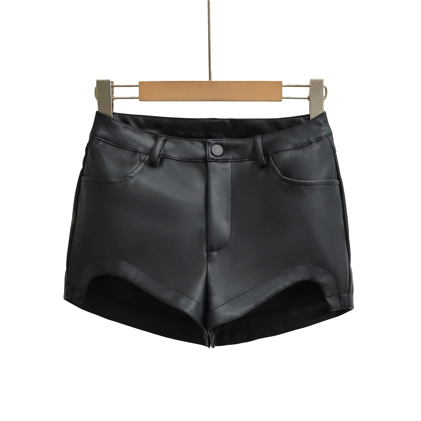 Hot Shorts For Women High Waist Button Curved Design Slim Silhouette For Looks Casual Stylish Daily American Style Shorts OVOM