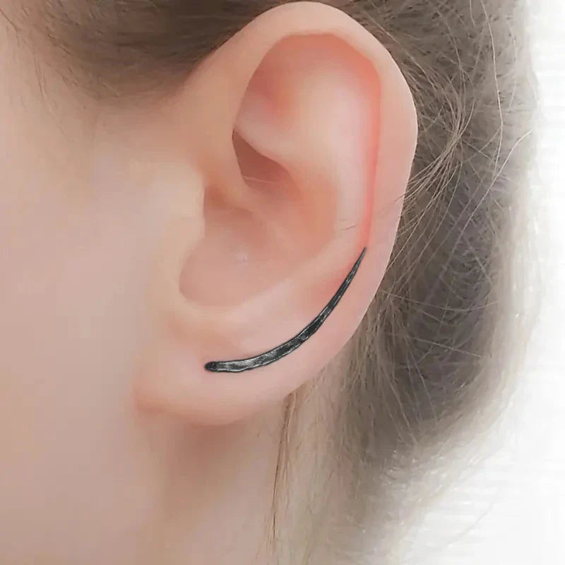 Huitan Minimalist Hook Earrings for Women | Simple Stylish Drop Earrings