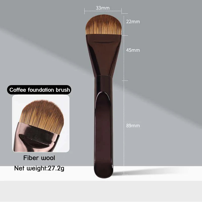 1pcs Ultra Thin Foundation Brush Tongue-Shaped Seamless Concealer Flat Head Soft Hair Beauty Tools Makeup Brushes Mask Brush