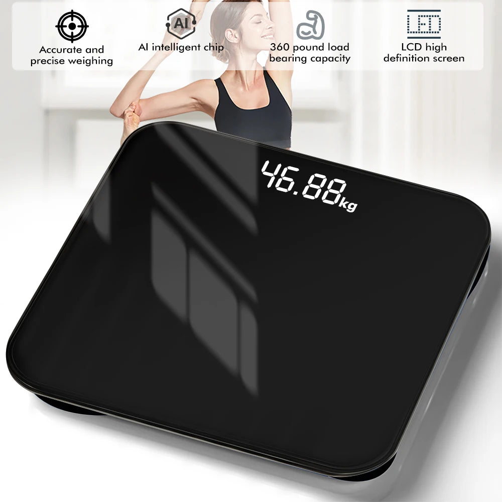 Digital Bathroom Scale LED Smart Body Fat Scale Accurate Measurement weight Included 3*AAA Batteries Analyzer Testing Scale