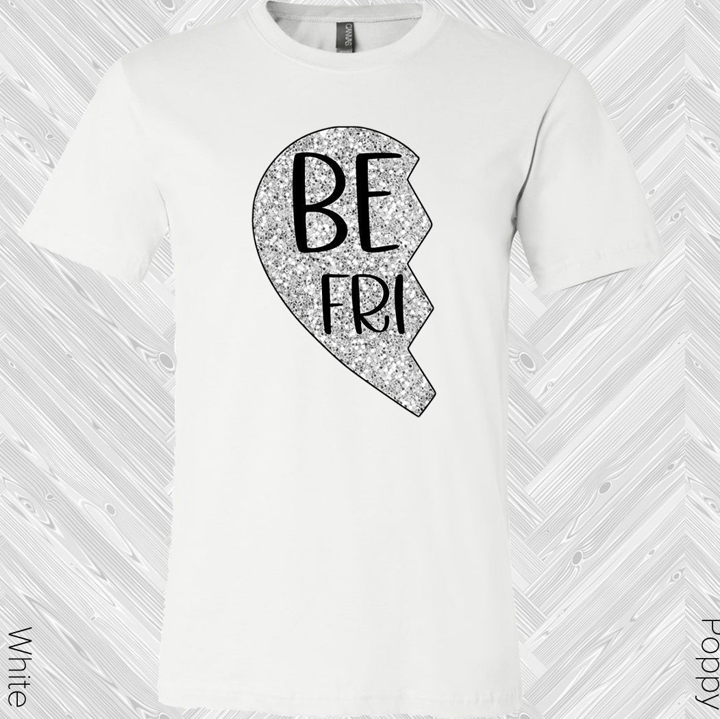 Silver Sparkle Heart Best Friend (Left Shirt in Photo) Graphic Tee