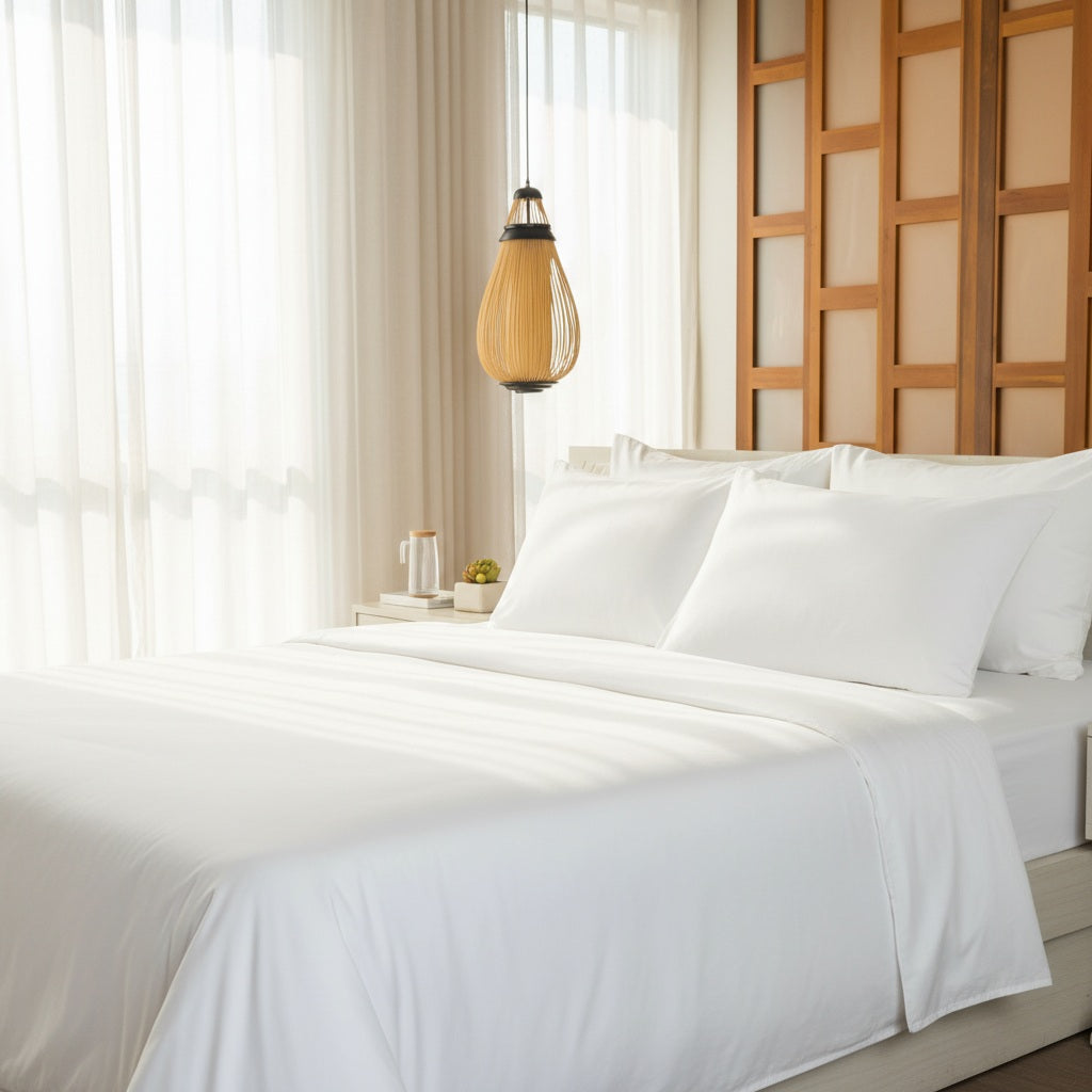 T-400 Mercerized Cotton Blend Satin Bed Linen-4