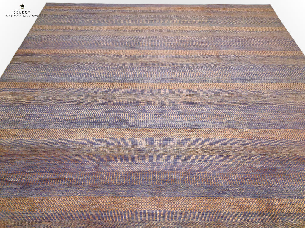Durva Grass Design (10'01"x14'03") copper/blue-gray-4