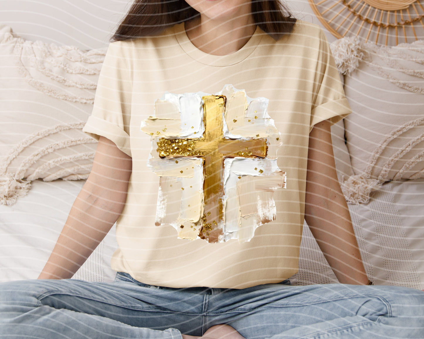 Gold Cross Graphic Tee
