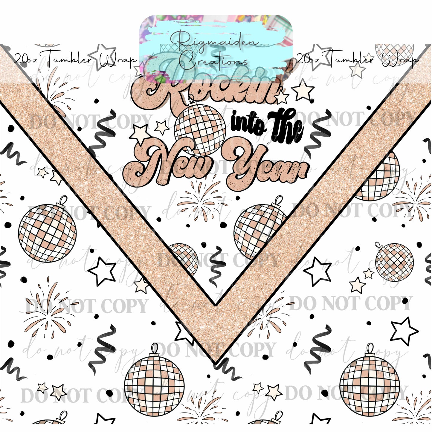 New Year Vibes - 20oz Tumbler Wrap