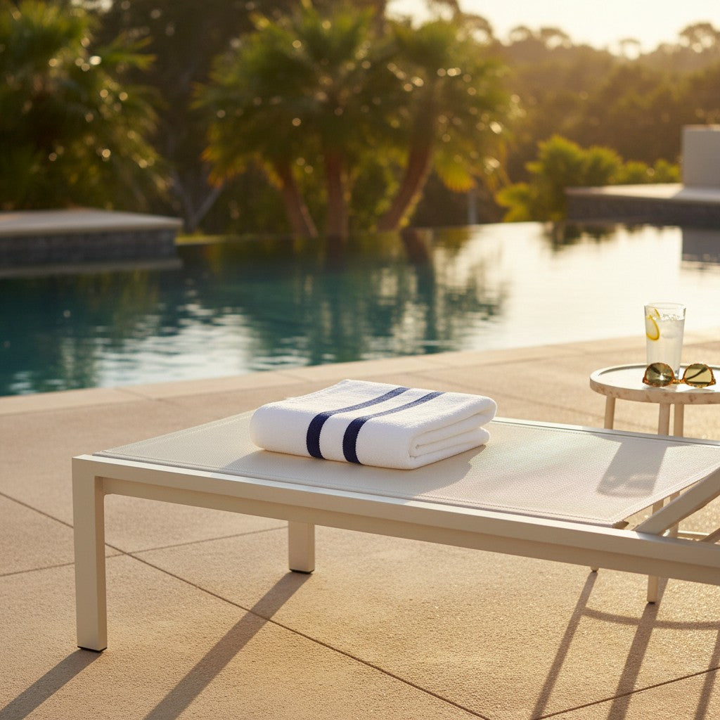 Center Stripe Lightweight Towels-9