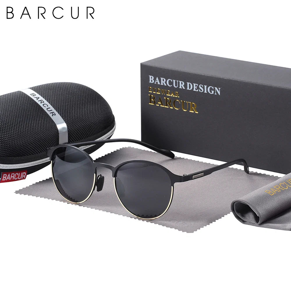 BARCUR Trendy Sunglasses Women’s Polarized Round Frame – Timeless Fashionable Sun Glasses for Driving Casual Wear – UV400 Protection Anti-Reflective Lenses