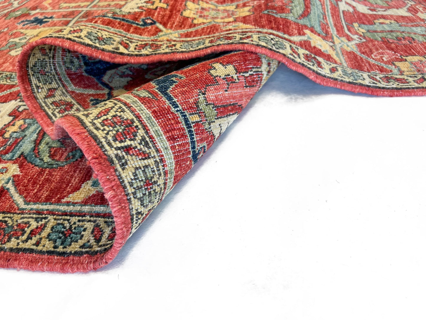 Afghan Heriz (8'00"x10'00") lt.red/red-4