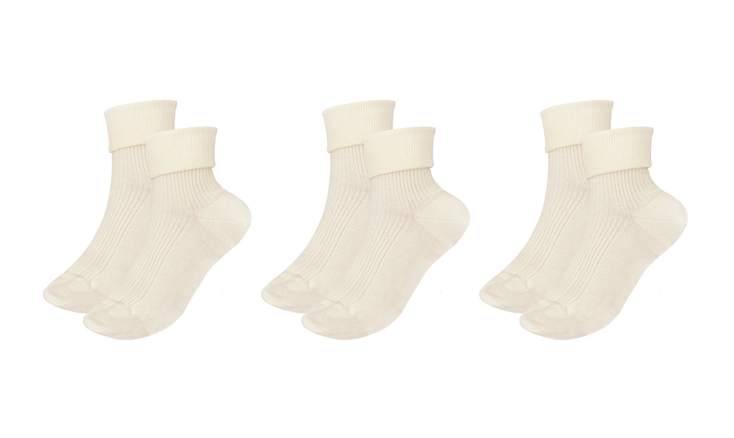 tittimitti® 100% Organic Combed Cotton Luxury Women's Socks 3-Pack. Made in Italy.