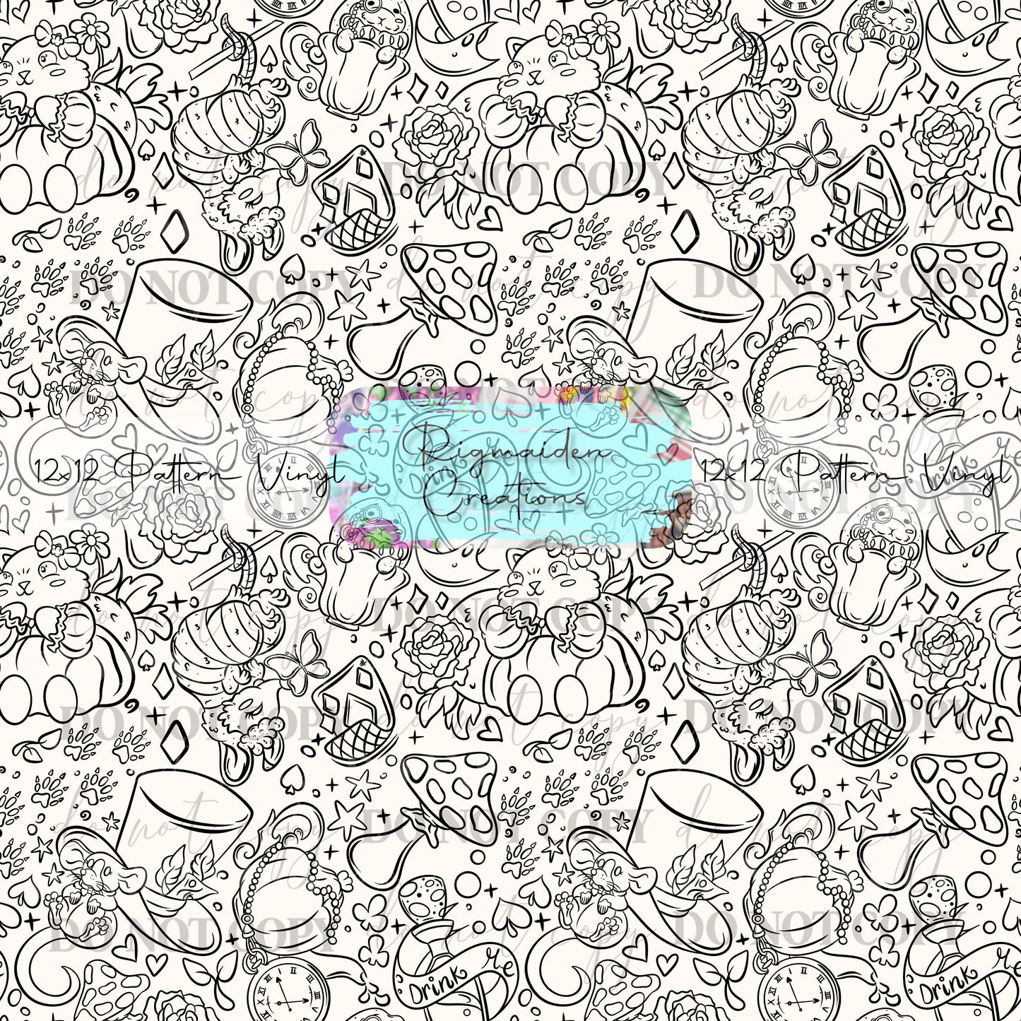 Critters in Wonderland Sketch Vinyl