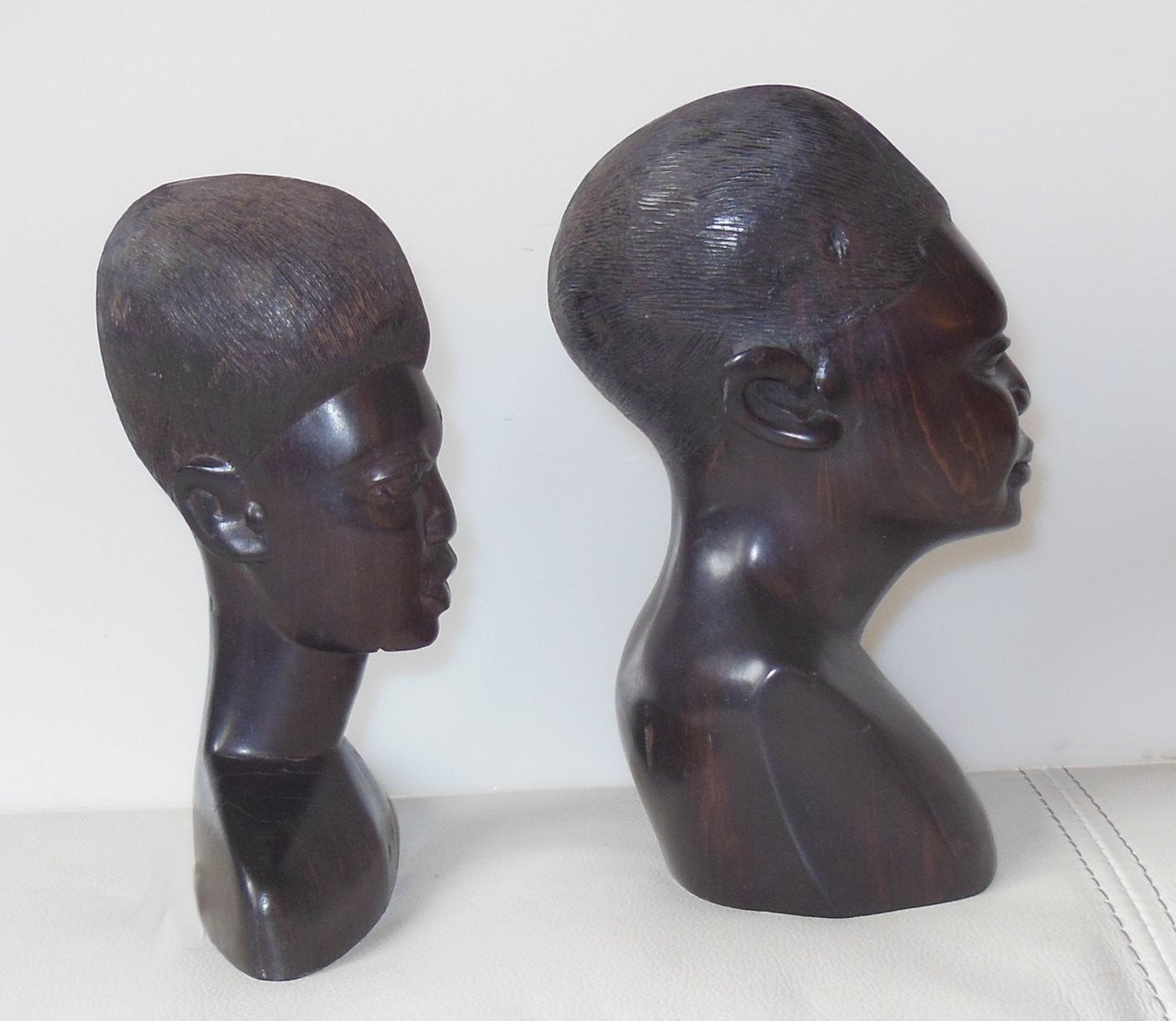 Captivating Faces - Vintage Mahogany Busts from Tanzania Mission, 1969-9