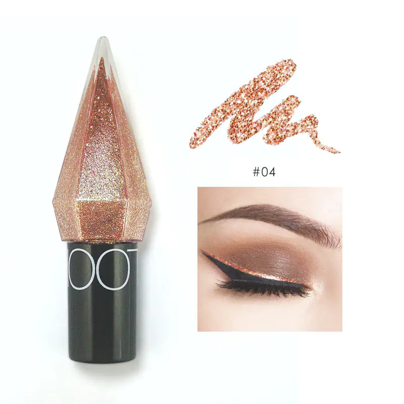 Metallic Shiny Liquid Eyeliner with Glitter Sequins