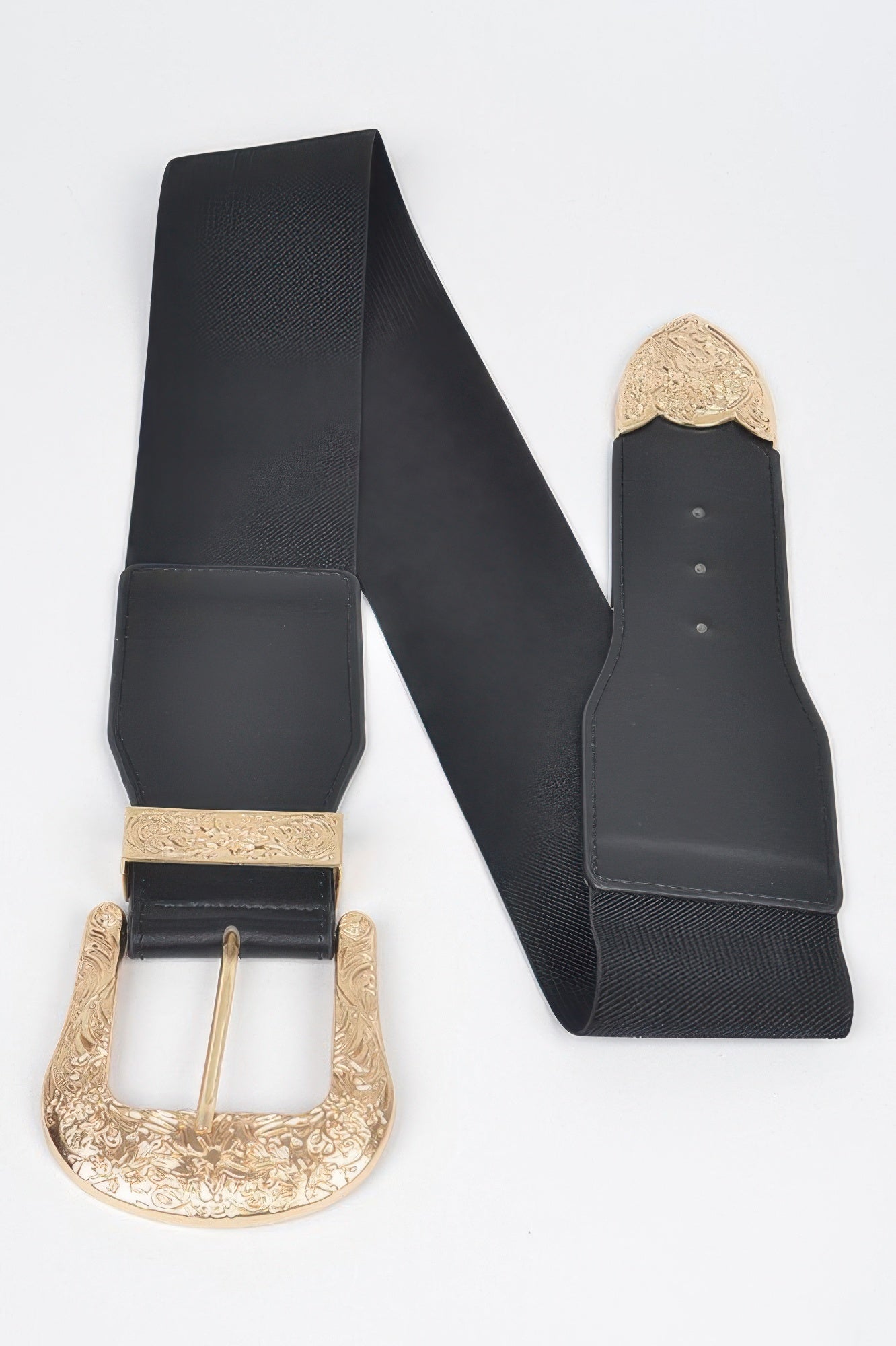 Wide Multi Metal Plus Size Elastic Belt