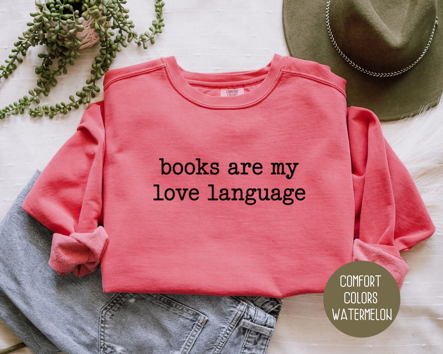 Books are My Love Language Comfort Colors Sweatshirt-9