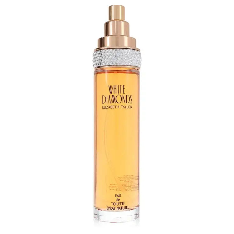 Elizabeth Taylor White Diamonds perfume bottle on a white background