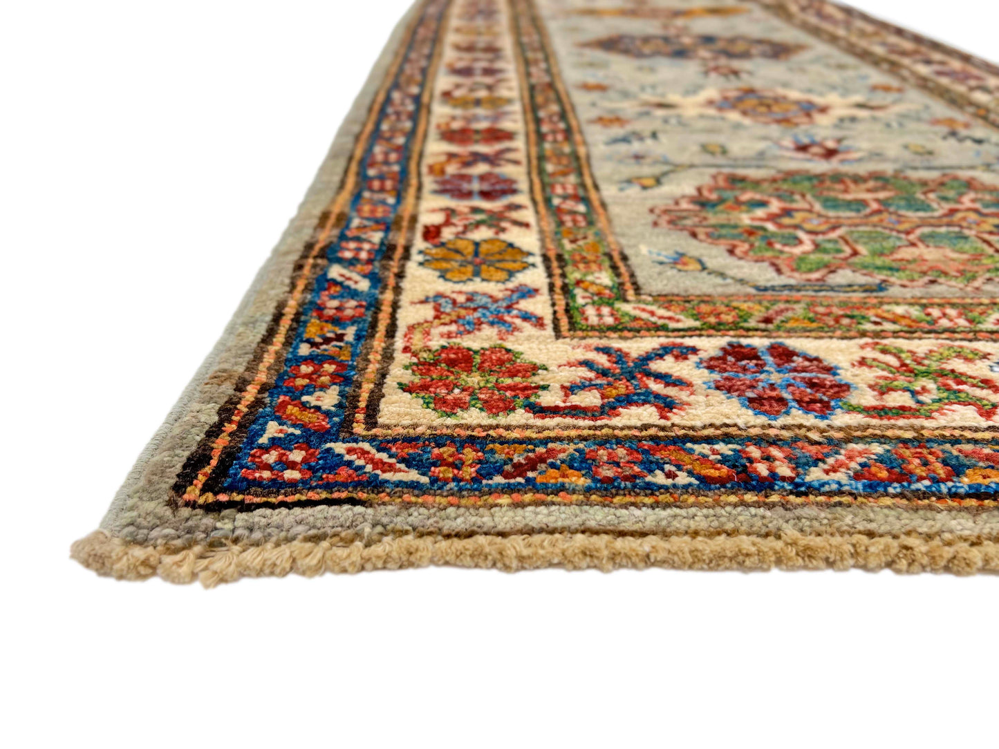 Super Kazak (2'00"x6'00") light gray/multicolor-4