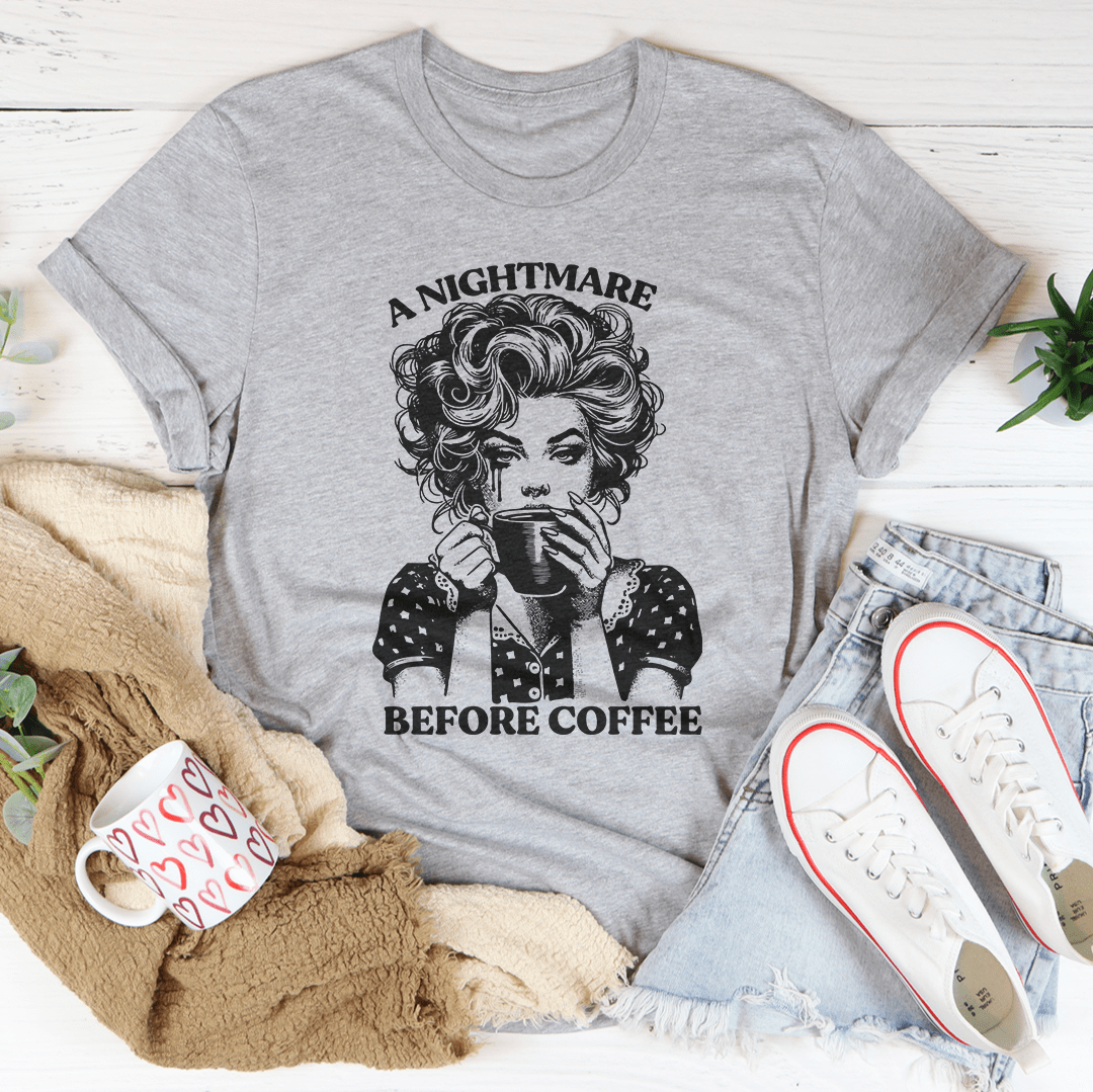 A Nightmare Before Coffee Tee-3