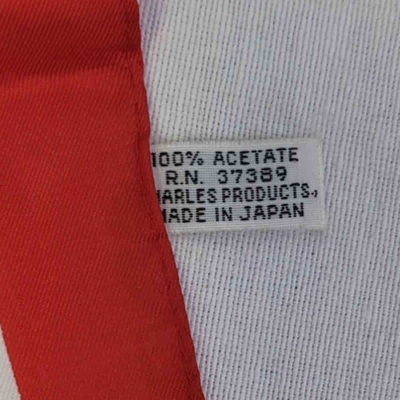 Vintage 100% Acetate Charles Products Japan Railroad Train Logo Fashion Scarf