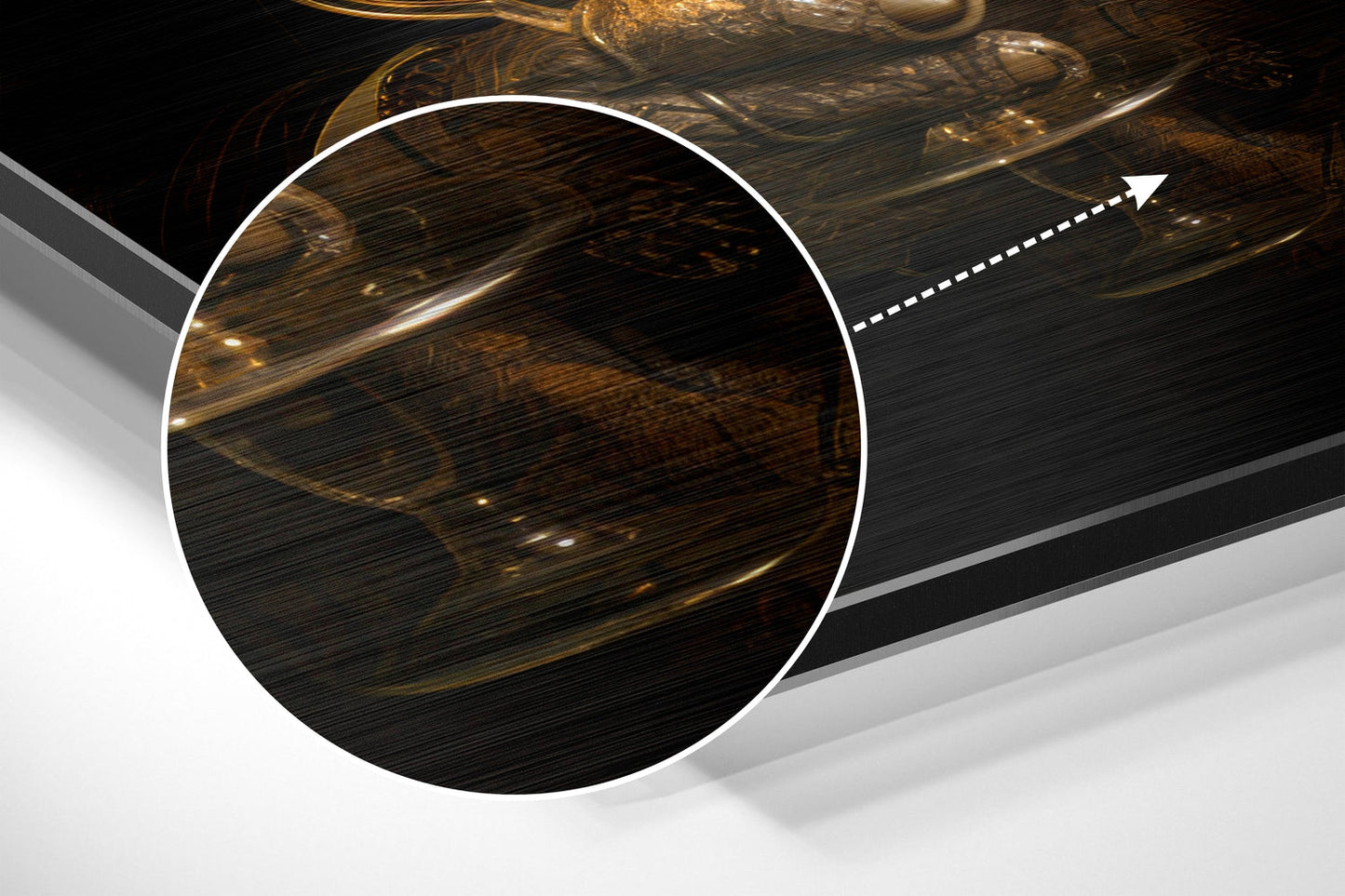 Tiger as a Gentleman Brushed Aluminum Dibond Wall Art