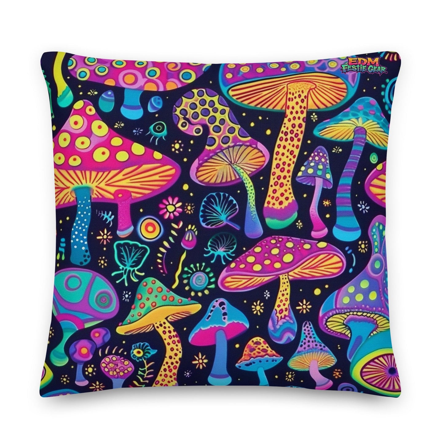Mushroom In Space Premium Pillow For EDM Rave Festival Outfit Clothing