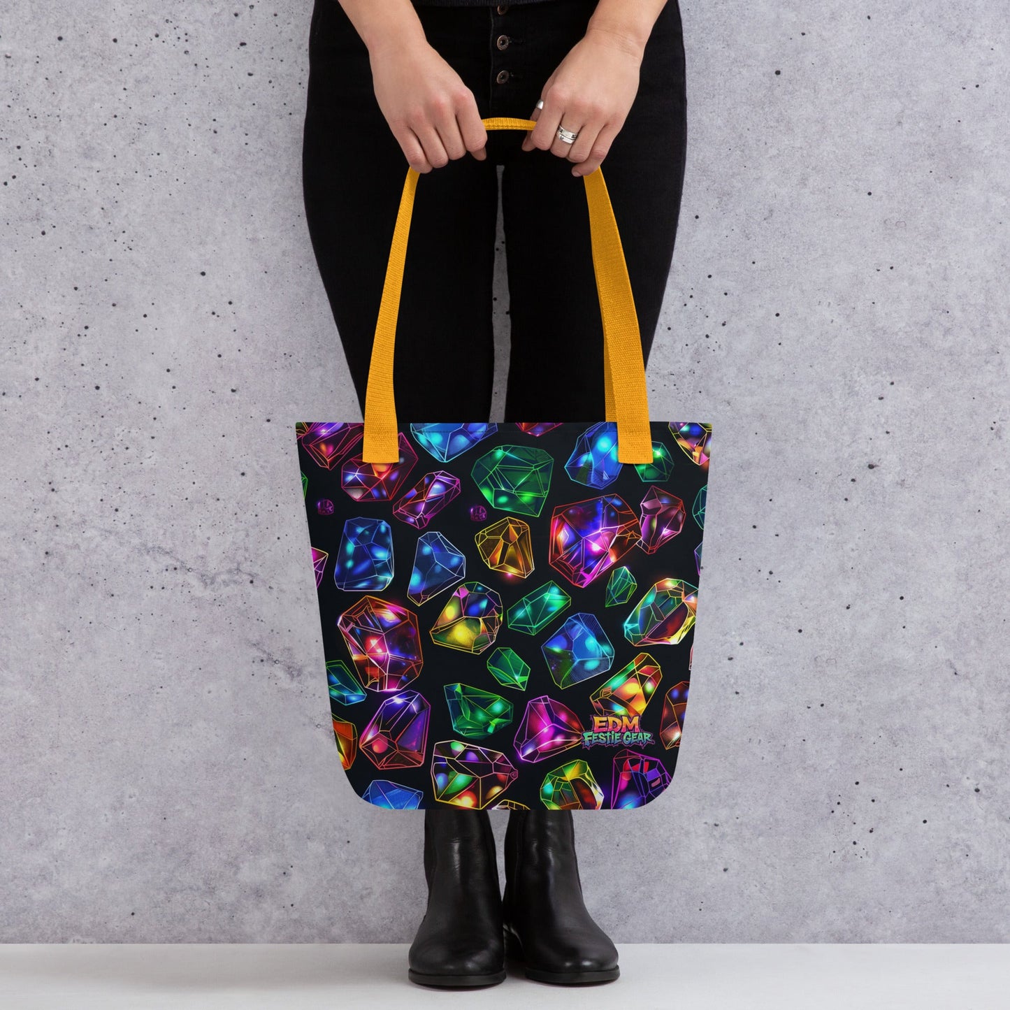 Neon Dimond's Tote Bag For EDM Rave Festival Outfit Clothing