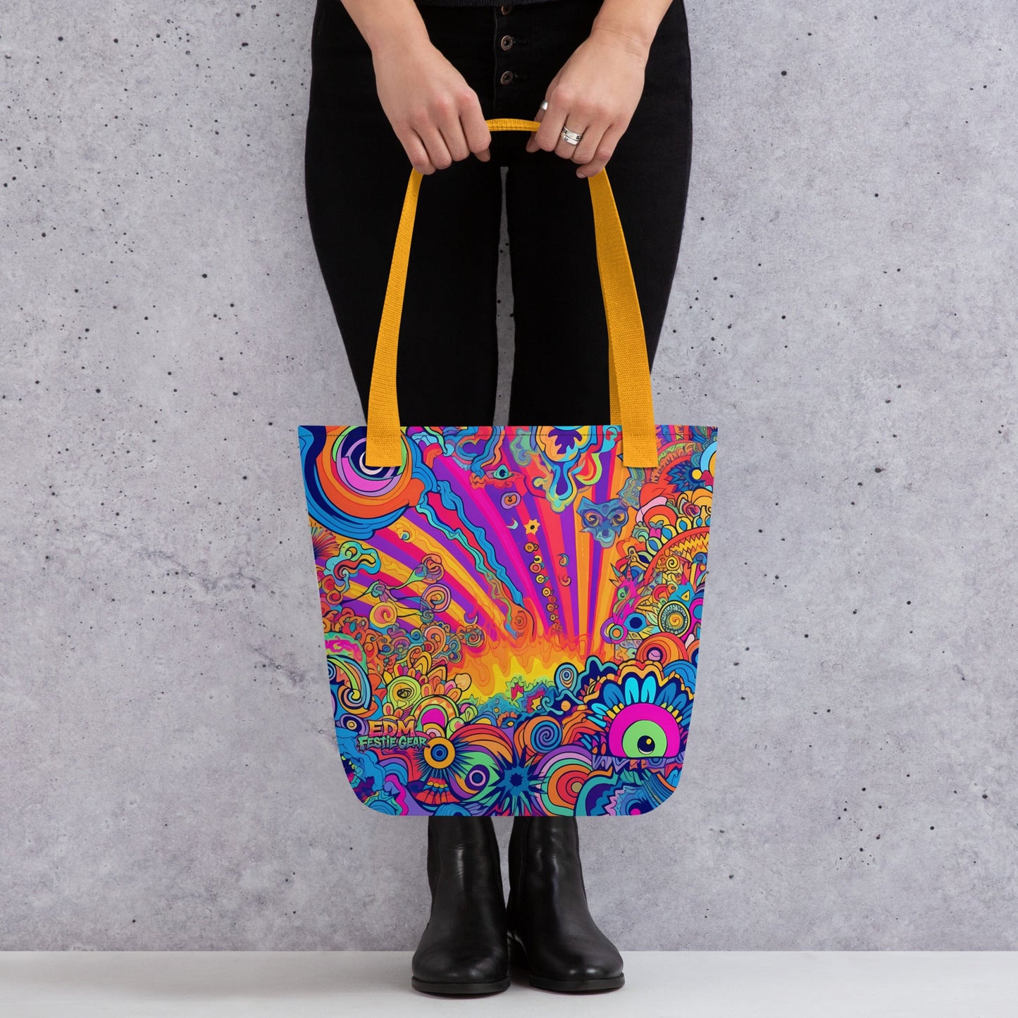 Toon World Tote Bag For EDM Rave Festival Outfit Clothing
