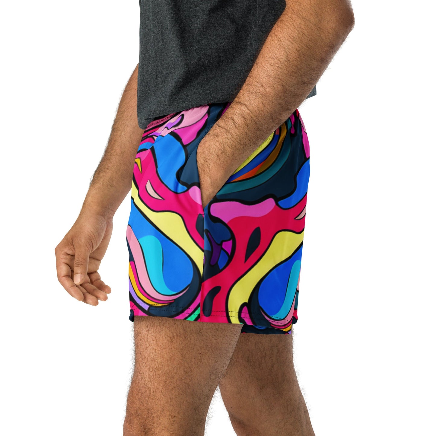 Melting Colors Athletic Shorts For EDM Rave Festival Outfit Clothing