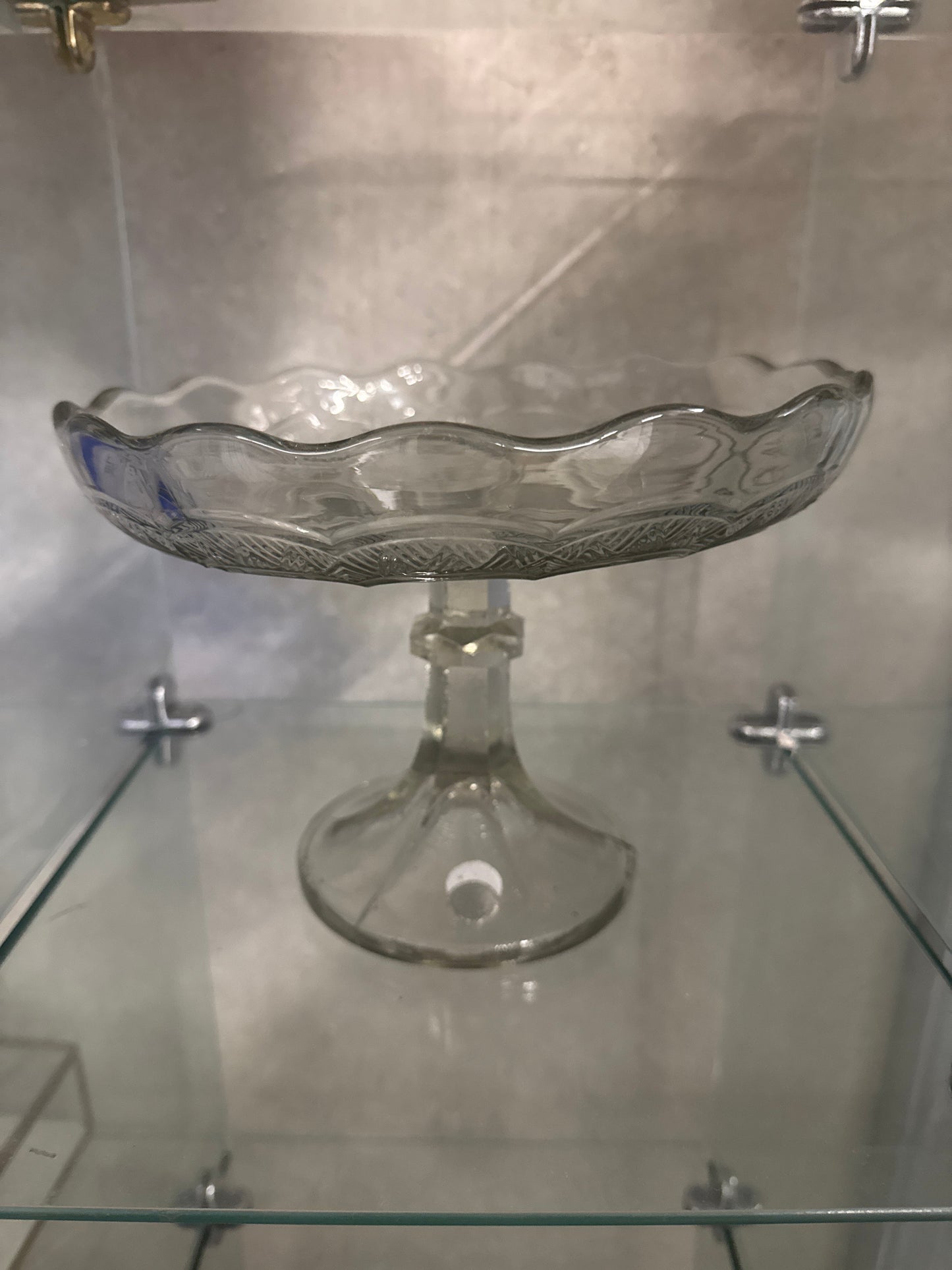 ALL'ORIGINE GLASS CLAKE SERVING STAND GRAY