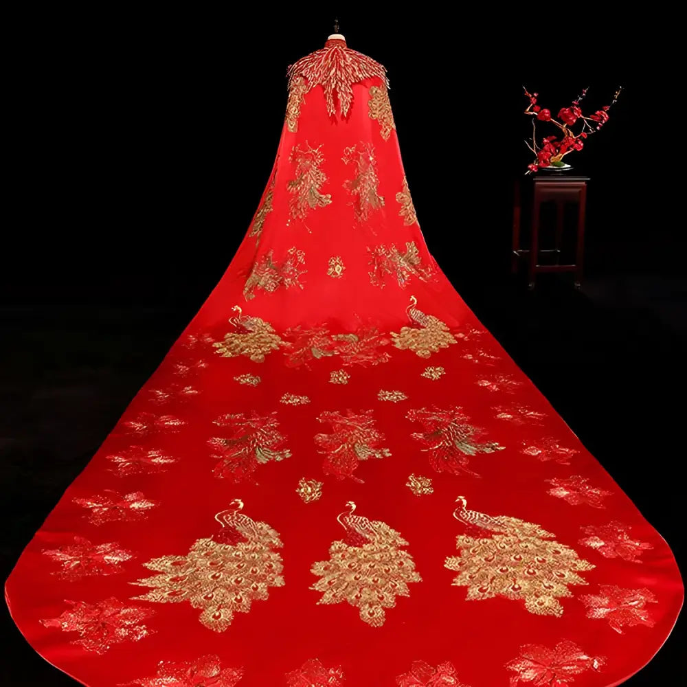 Ancient Xiuhe Dress Tailing with Big Cloak