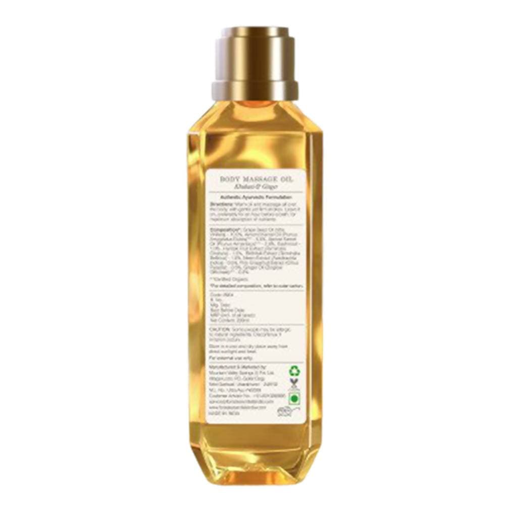 Forest Essentials Energising Body Massage Oil Khubani & Ginger