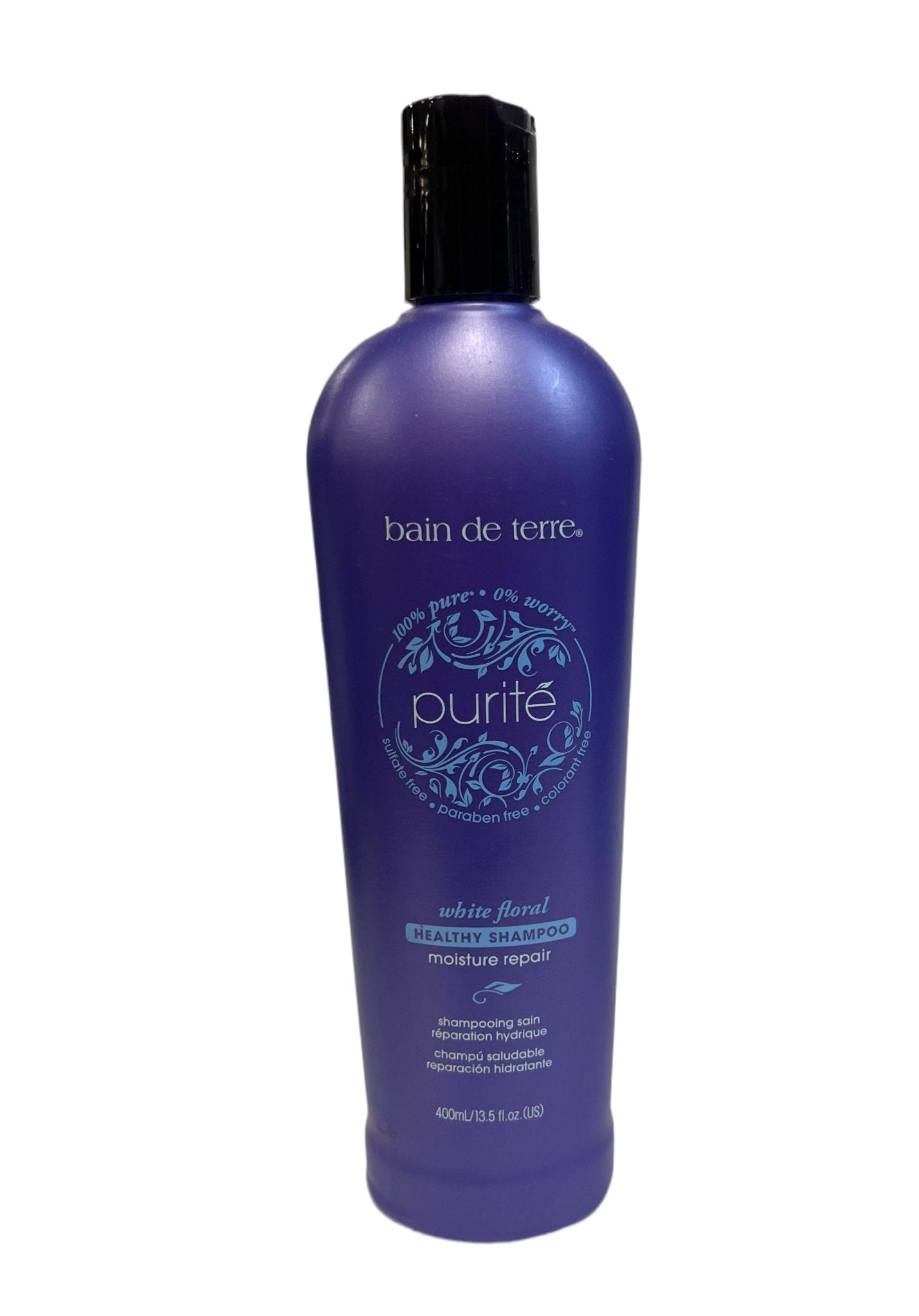 Bain de Terre Purite White Floral Moisture Repair Shampoo/ Conditioner (Size : 13.5 oz)