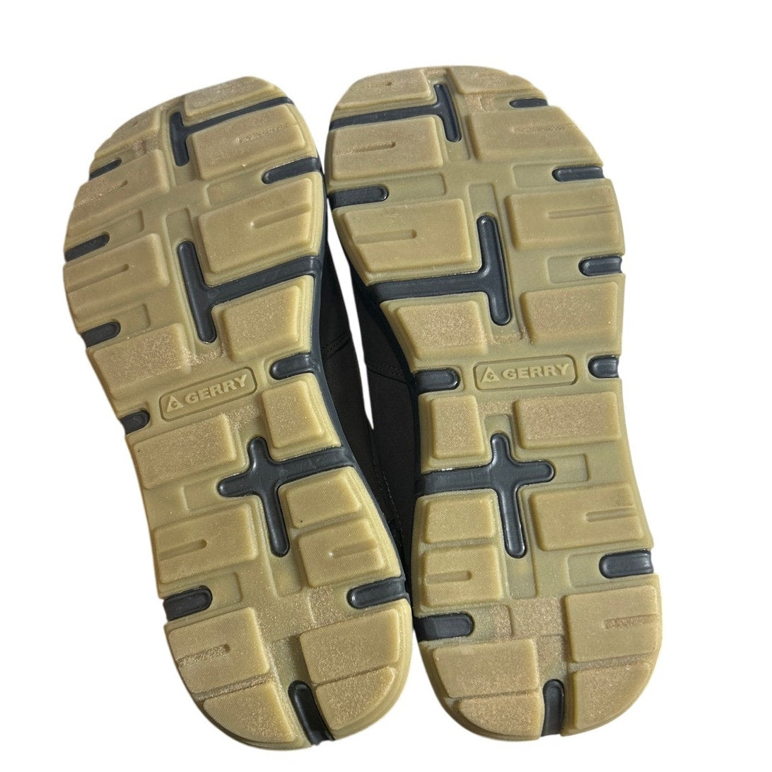 Gerry Mens Size 10.5 Brown Faux Leather Slide On Moc II Comfort Sneakers Shoes