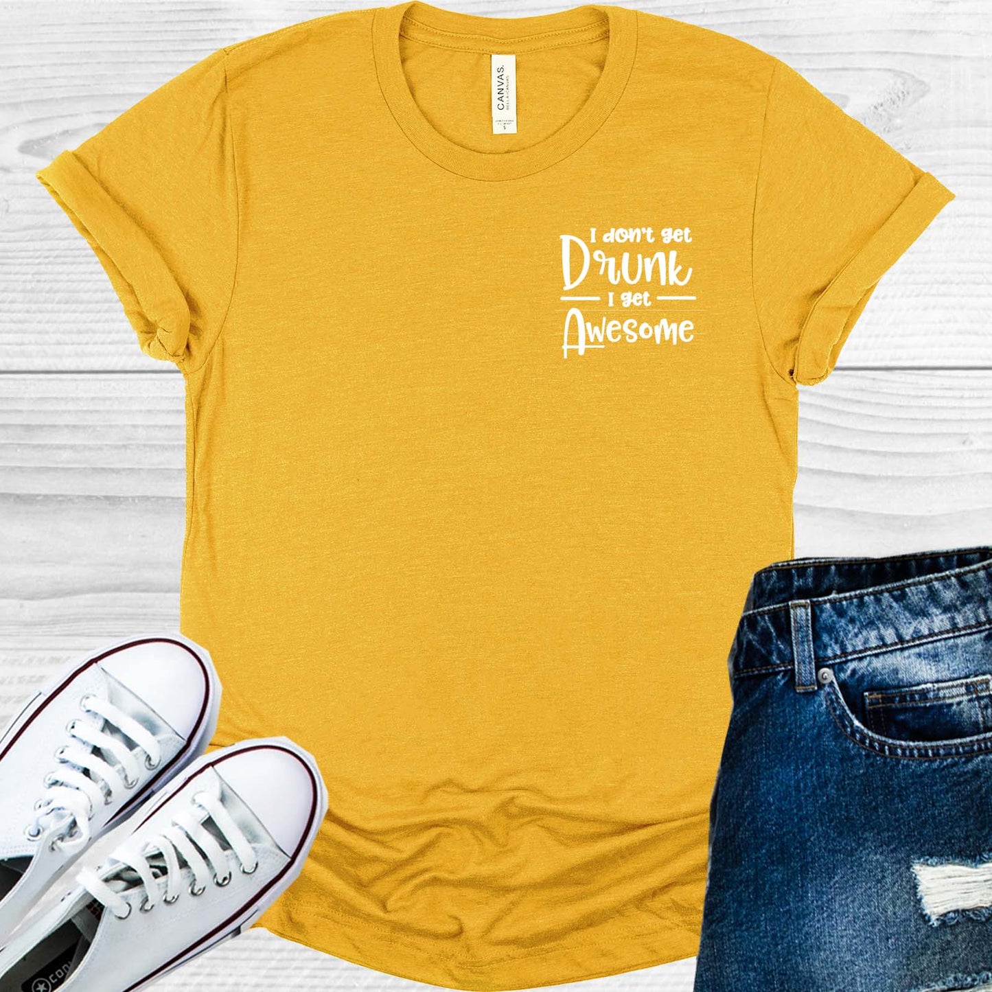I Don't Get Drunk I Get Awesome Pocket Graphic Tee