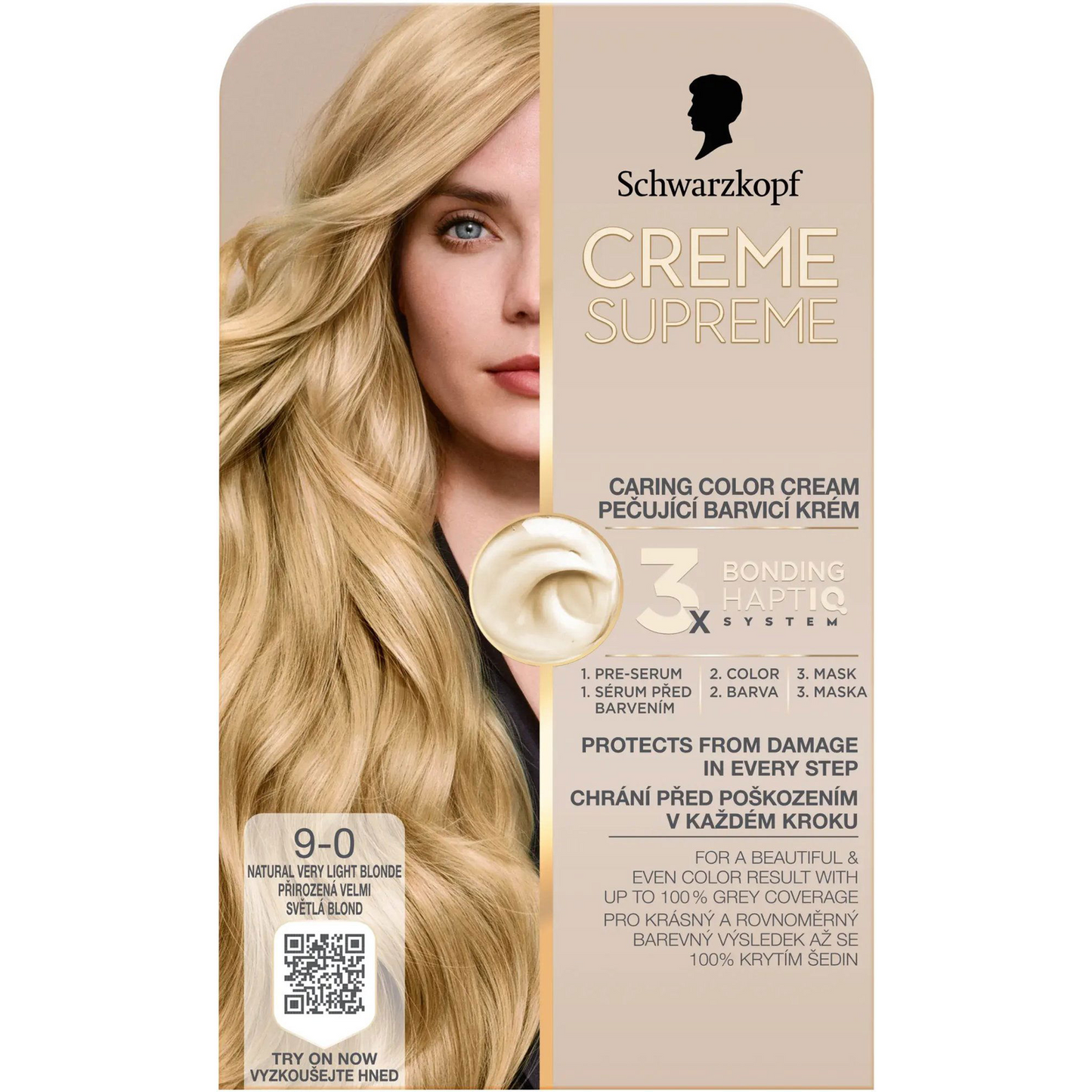 SCHWARZKOPF Creme Supreme 9-0 Természetes nagyon világos szőke 60 ml (687201)-0