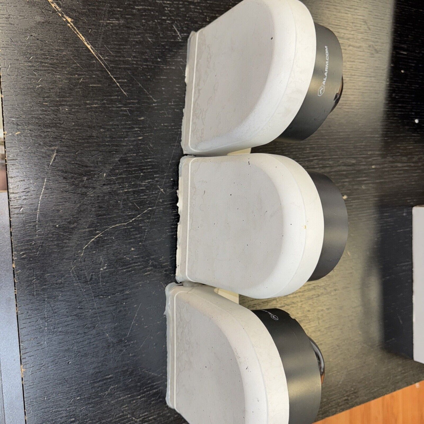 Lot Of 3 Alarm.com Infrared Cameras With Bases/covers