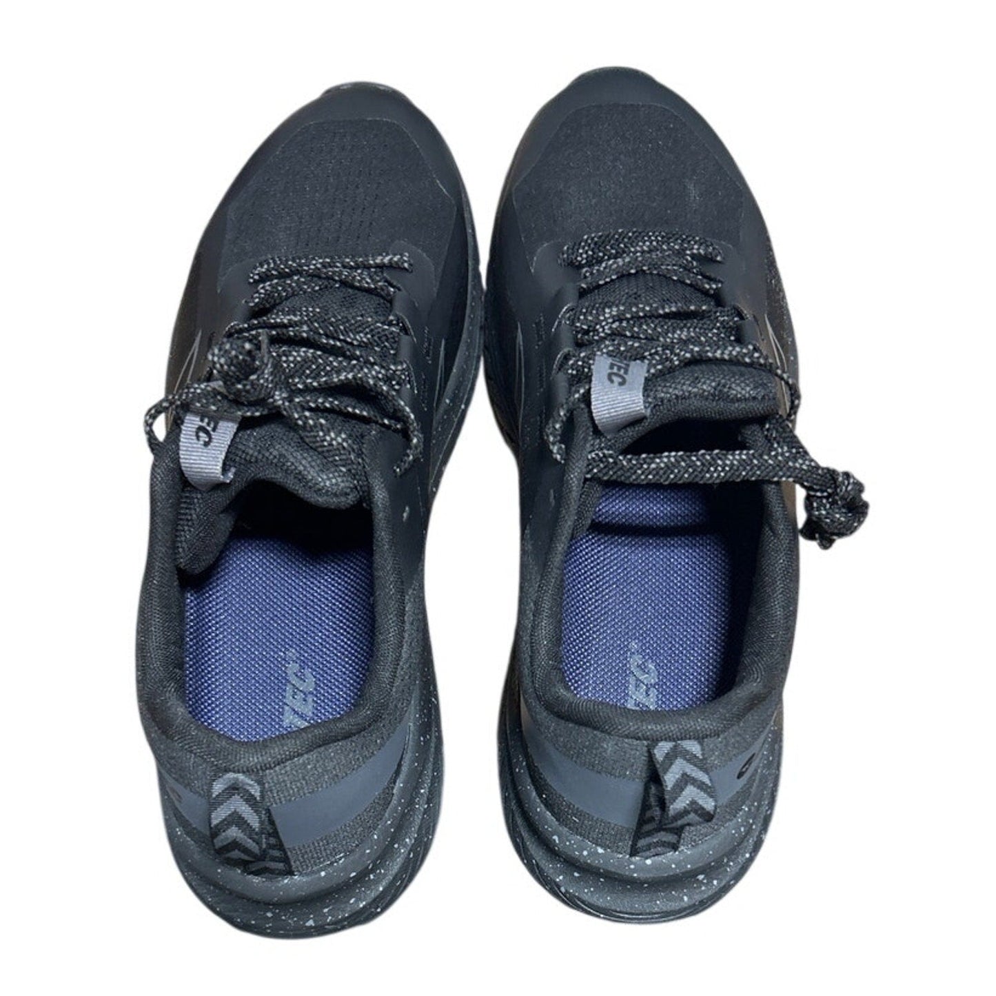 Hi-Tec Mens Size 10 Black Mesh Gray Speckled Lace Up Athletic Tennis Shoes