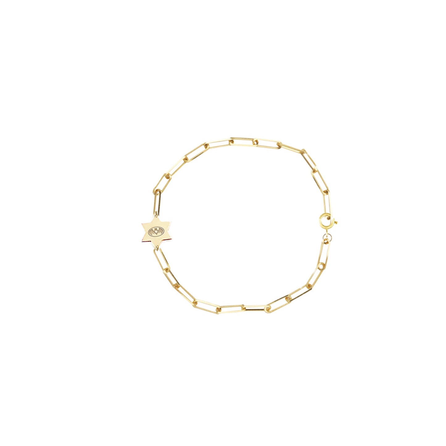 You are in Our Hearts Magen David Paperclip Bracelet