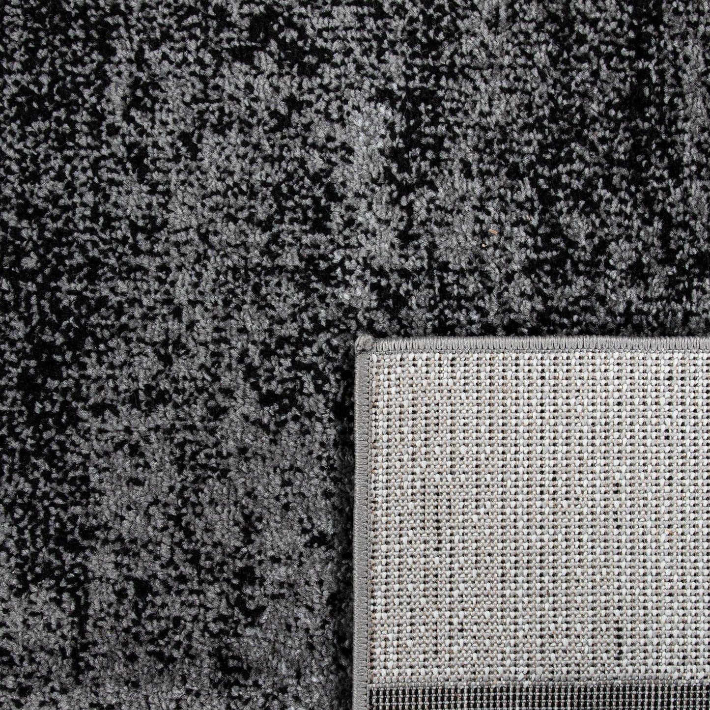 Gray Black Area Rug Mondial Modern Paint Effect-4
