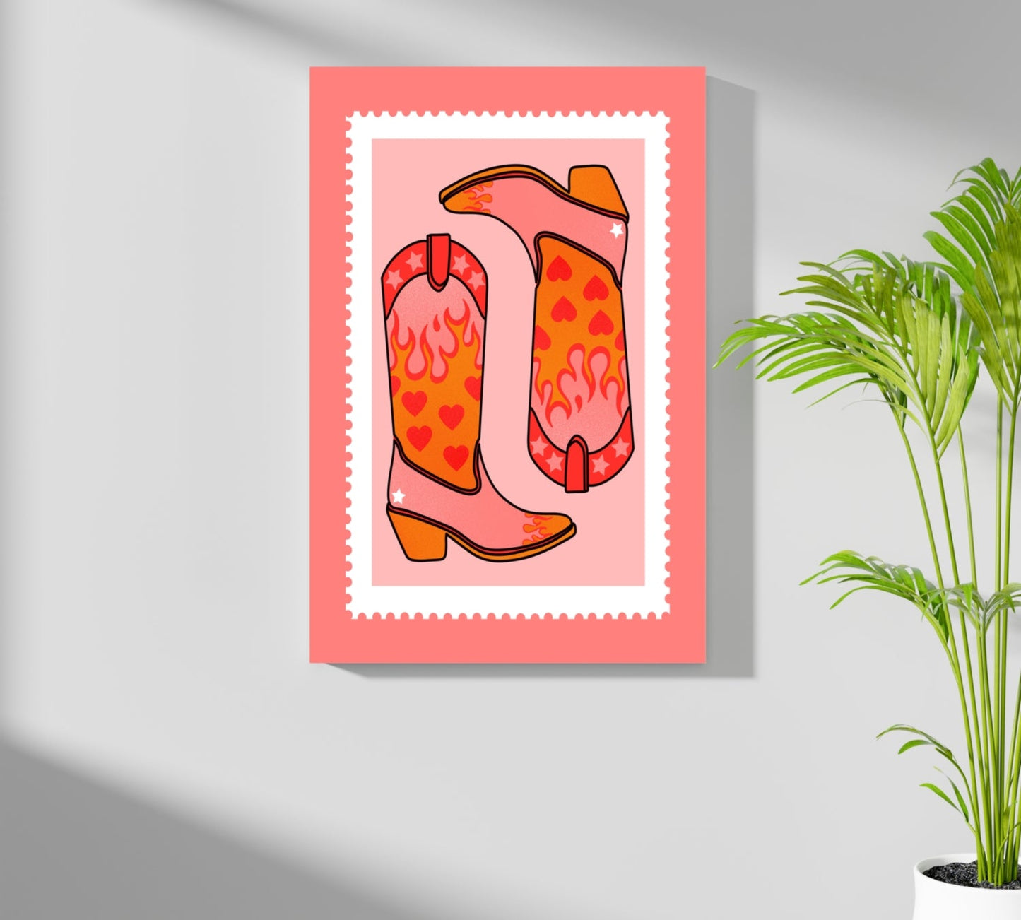Cowboy Boots Aluminum Print