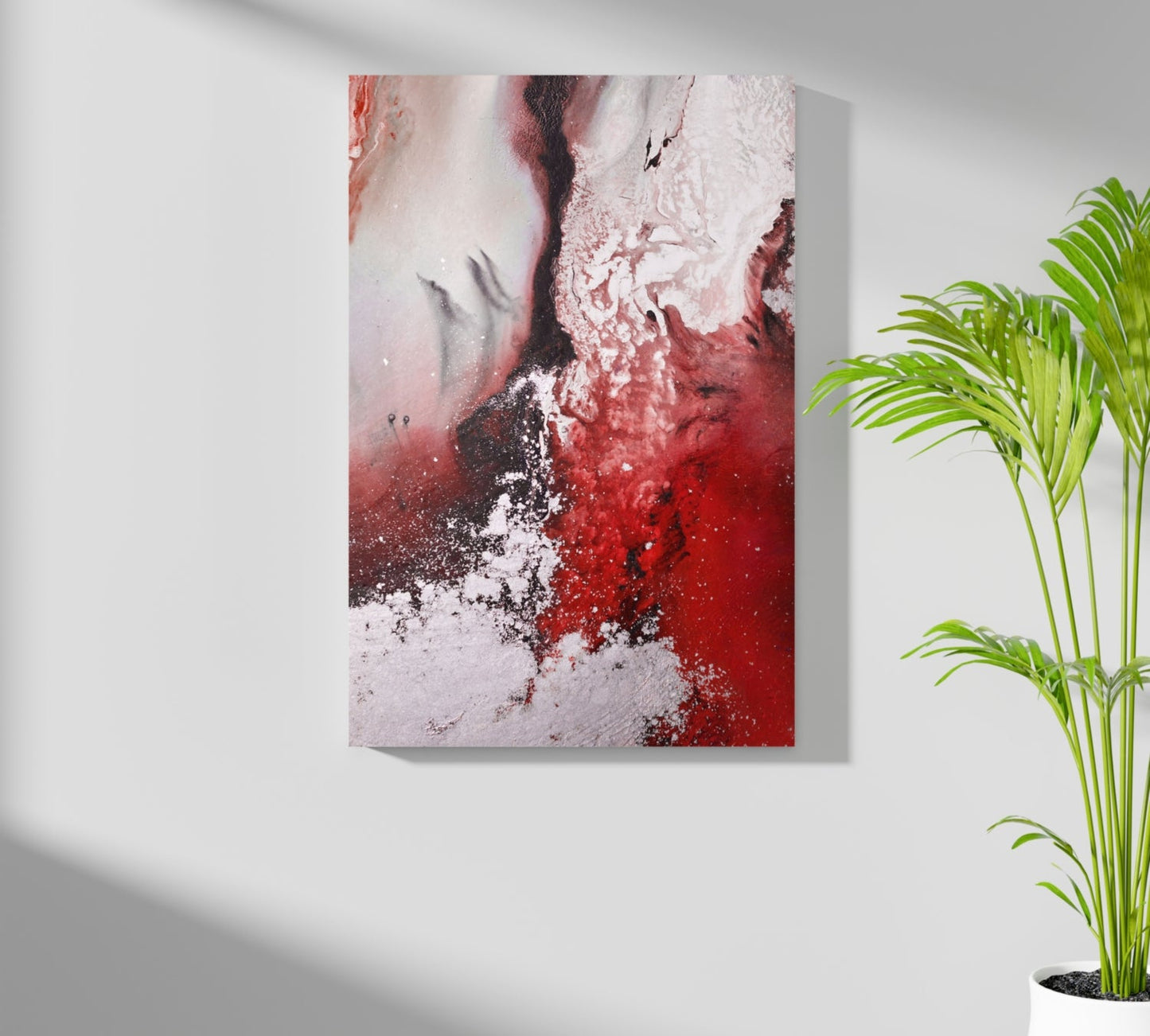 Abstract Paint Red V2 Aluminum Print