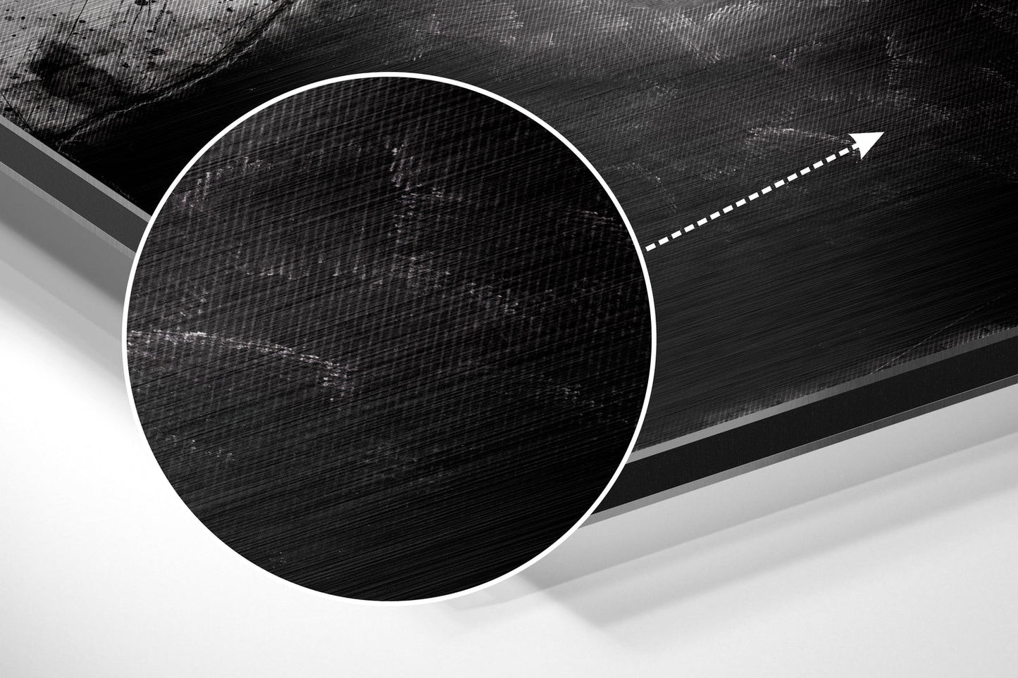 Feel the Red Brushed Aluminium Dibond Wall Art
