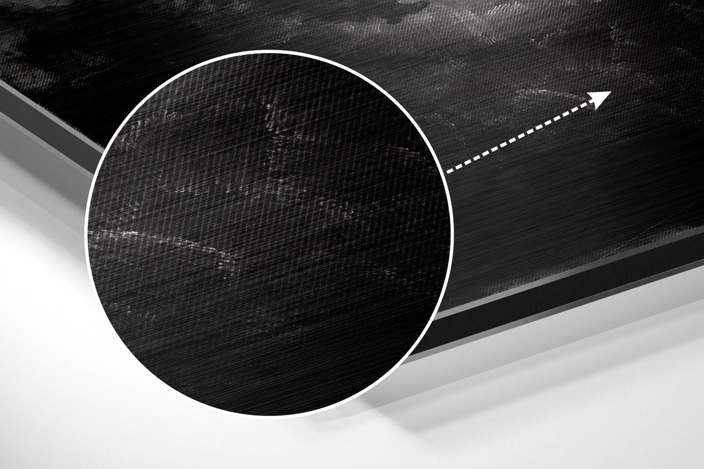 Feel the Red Brushed Aluminium Dibond Wall Art