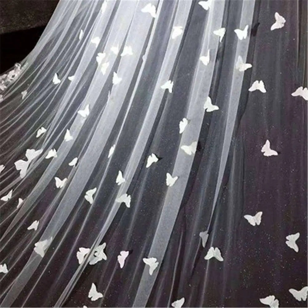 Butterfly Lace Sky Veil Bridal Wedding Dress