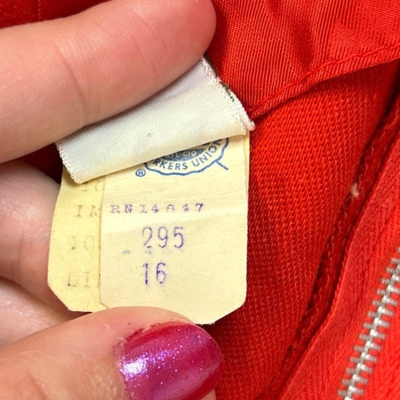 Vintage Beeline Fashions Inc Womens Size 16 100% Cotton Union Made Back Zip Vest