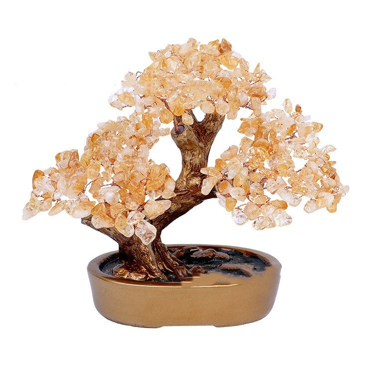 Natural Yellow Crystal Money Tree Ornament