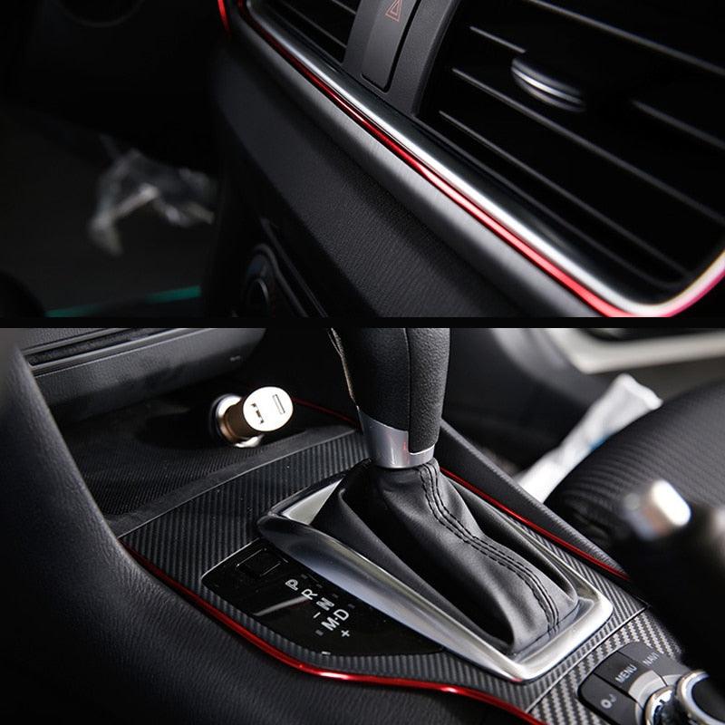 Car Styling Universal Flexible Interior Moulding Trim Strips Car Accessories Decoration Strip Dashboard Universal Car Gap Fillers Automobile Moulding Line Decorative Accessories Edge Sticker Flexible Strip Garnish Accessory with Installing Tool