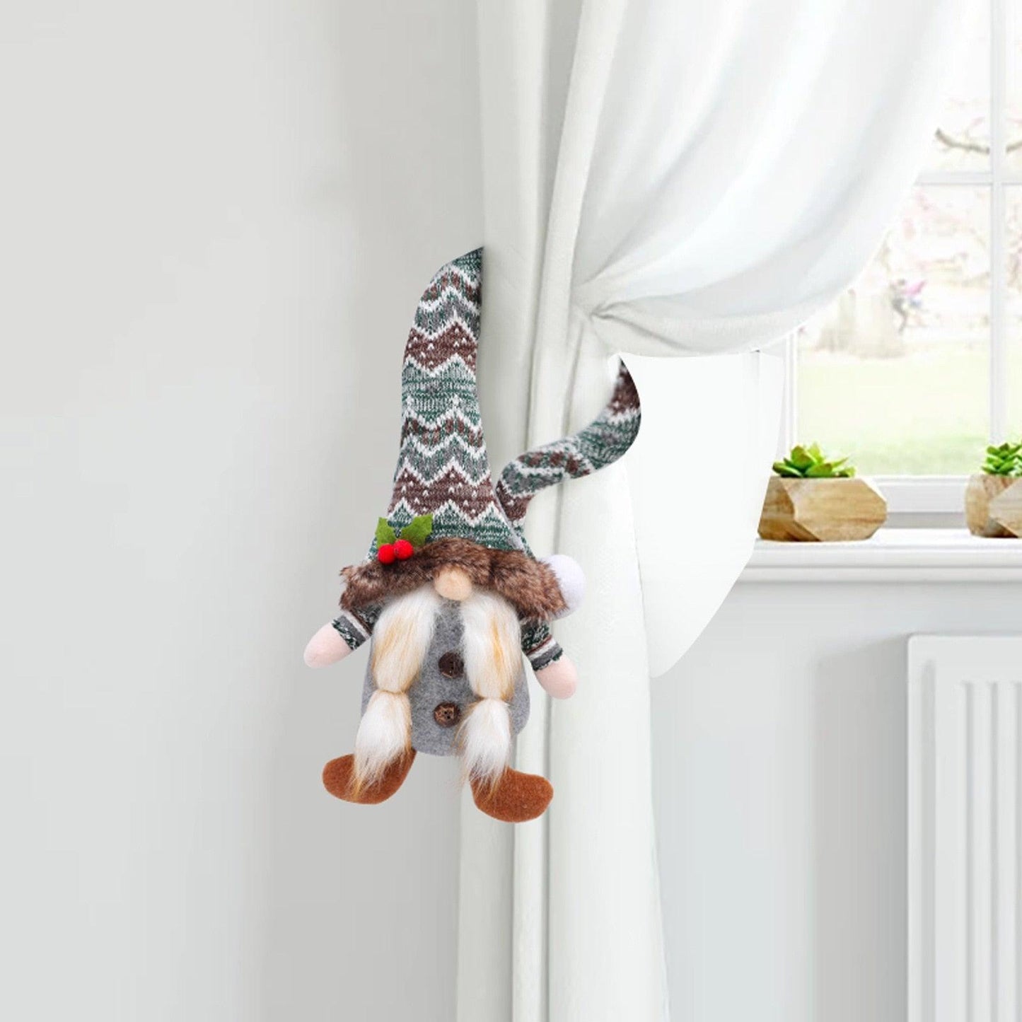 Christmas Decoration Faceless Doll Doll Curtain Buckle Christmas Home Curtain Buckle Decoration Props Christmas Decorations Christmas Ornaments Thanks Giving Day Gifts 37x16x6